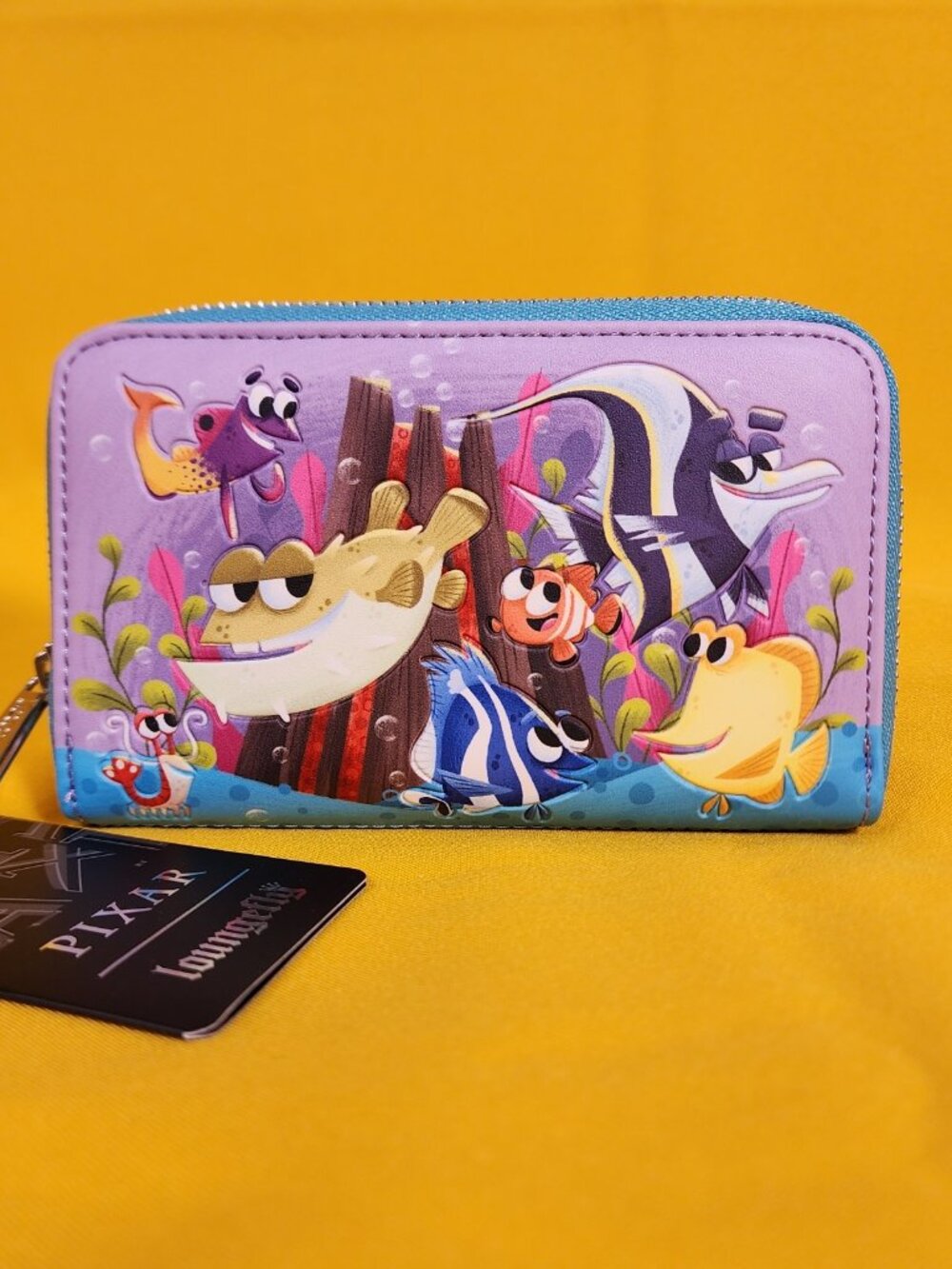 Loungefly Pixar Finding Nemo Fish Tank Zip Around Wallet NEW